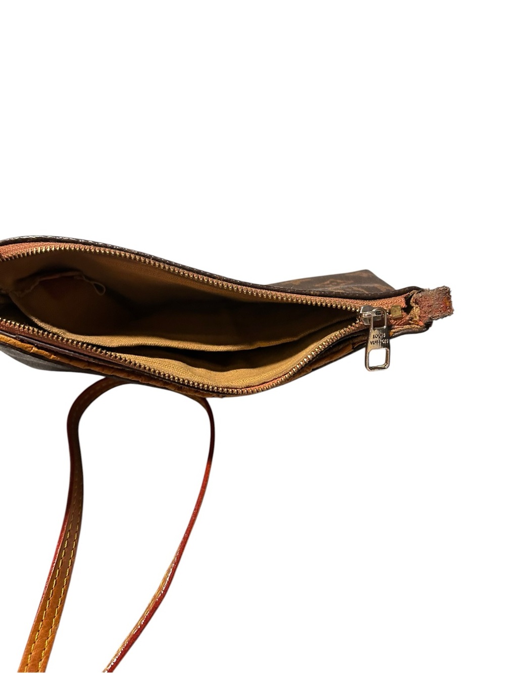 Louis Vuitton Monogram Crossbody Bag in Brown with Tan Strap - Picture 6 of 8